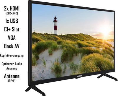 TELEFUNKEN XH32SN550S 32 Zoll Fernseher/Smart TV (HD Ready, HDR, Triple-Tuner) - Inkl. 6 Monate HD+