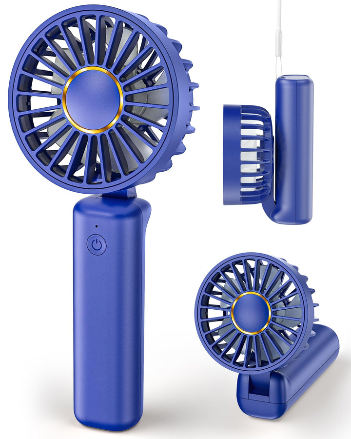 Tragbarer Handventilator, Mini-Schreibtischventilator, faltbar, 2000 mAh, 180 ° Ratotion, 3 Geschwin