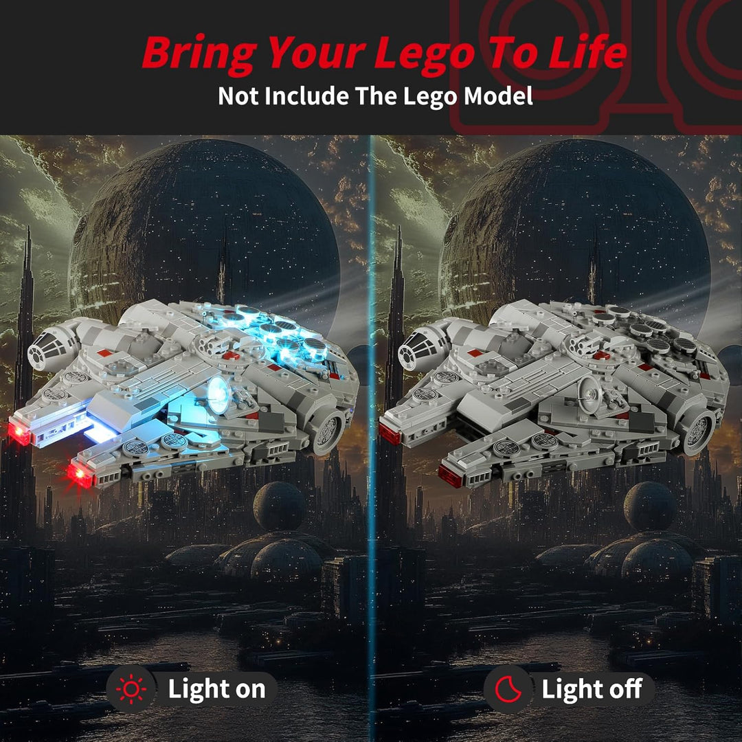 BRIKSMAX Led Licht für Lego Millennium Falcon 75375 - Compatible with Lego Star Wars Bausteinen Mode