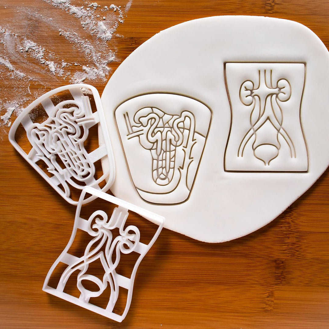 2er Set Ausstechformen (Formen: Nephron & Harnwege), 2 Teile, Bakerlogy