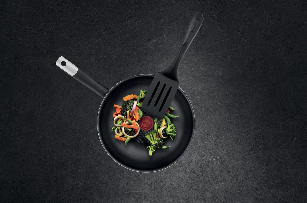 Tefal C38819 Hard Titanium Essential Wokpfanne 28 cm | Antihaftversiegelung mit Titanpartikeln | The