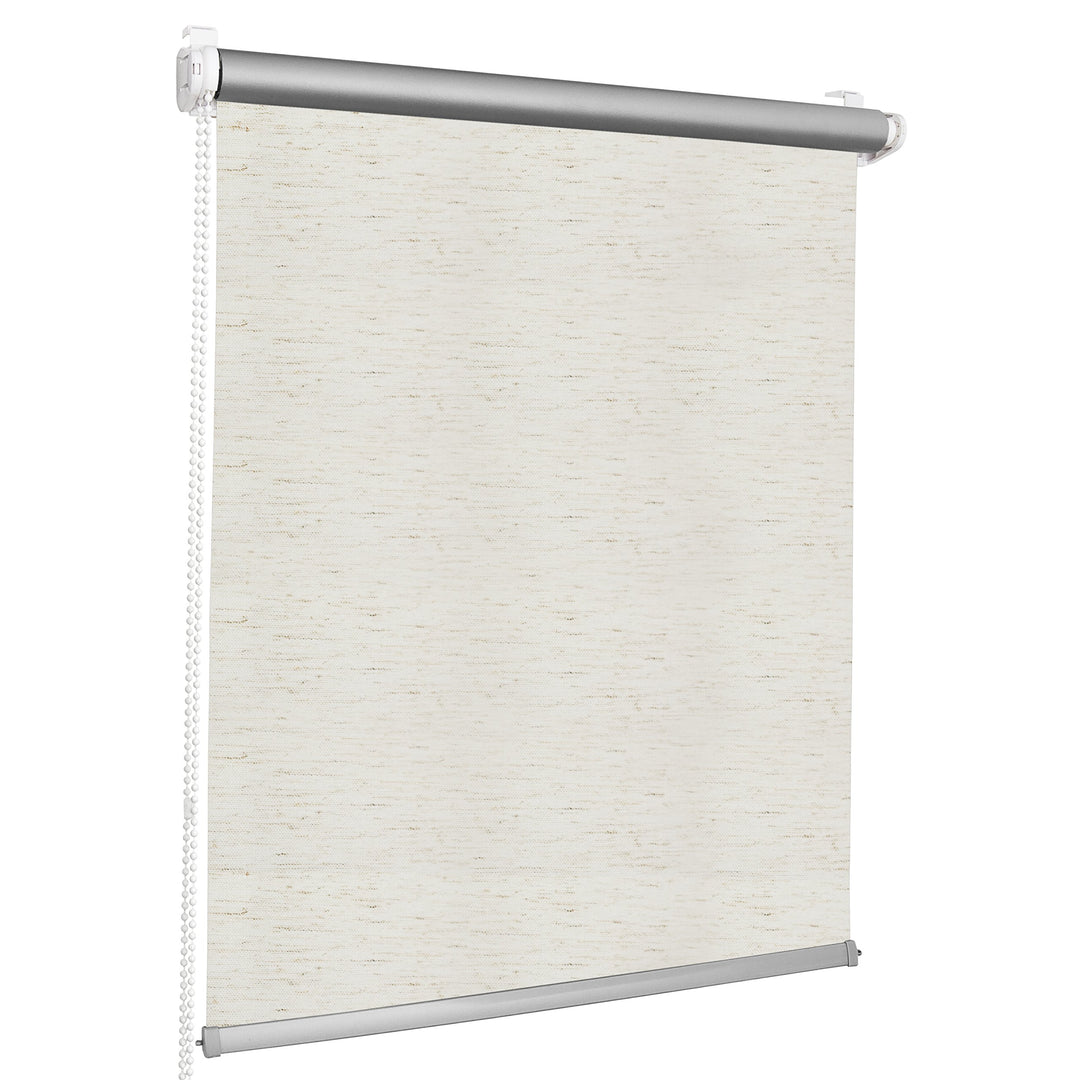 ROLLMAXXX Thermo Verdunkelungsrollo Klemmfix ohne Bohren (130 x 150 cm, beige Melange) 130 x 150 cm