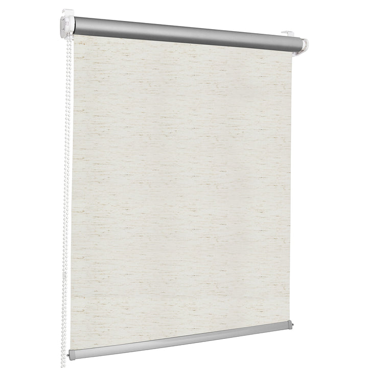 ROLLMAXXX Thermo Verdunkelungsrollo Klemmfix ohne Bohren (130 x 150 cm, beige Melange) 130 x 150 cm