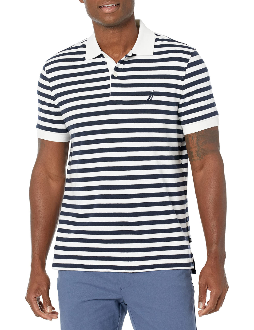 Nautica Herren Polohemd XL Bright White, XL Bright White