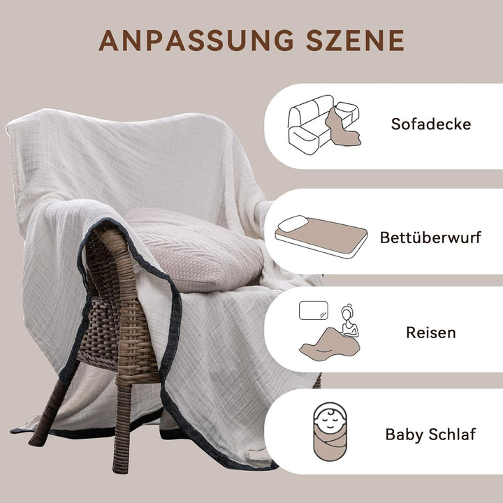 SE SOFTEXLY Tagesdecke Wohndecke 230x260 cm Wohndecke Sofa,Bettüberwurf Wohndecke Wendedecke Kuschel