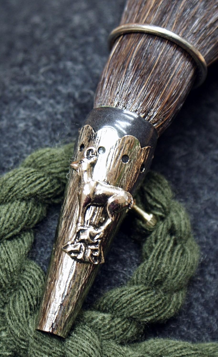 Gamsbart mit Hülse ohne Trachten-Hut Trachtenhut Jagd Echthaar Gemse Gams Gämse Hutschmuck Trophäe H