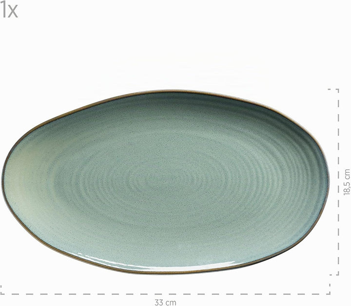 MÄSER Serie Nottingham, Set aus 3 Servierplatten, Servierteller in 3 Grössen im unregelmässig geform