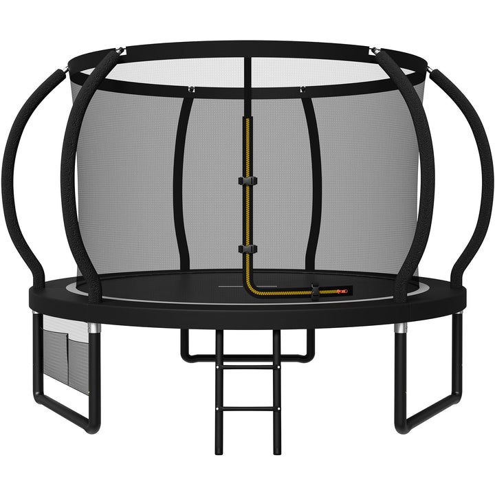 JUMMICO Trampolin Outdoor Ø 228/305/366/427/488 cm mit Schutznetz und Leiter, GS-geprüftes Freizeit-