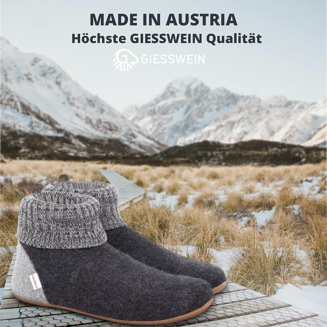 Giesswein Hüttenschuh Wildpoldsried 38 EU Anthrazit 019, 38 EU Anthrazit 019