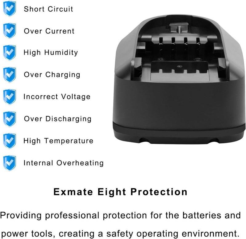 Exmate 18V 5.0Ah akku Ersatzbatterie für Bosch 1600A005B0, 2607335040, 2607336039, 2607336040, 26073