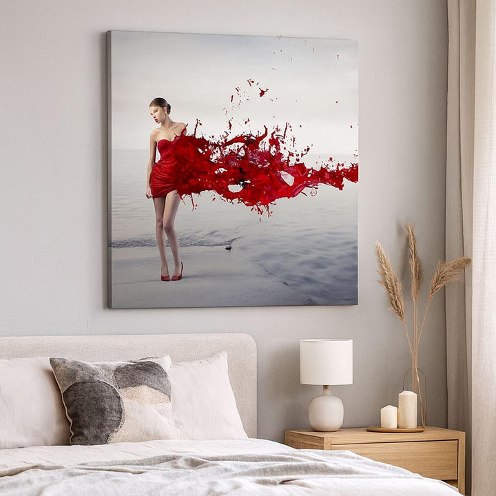 Bilder auf Leinwand Weiblich modell posieren nackt Leinwandbild 60x60cm Wandbilder Dekoration Wohnzi