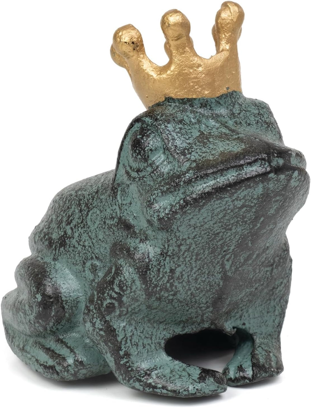 Moritz Deko Figur Frosch grün Garten Froschkönig Krone Märchen Schlüsselversteck für draussen Gussei