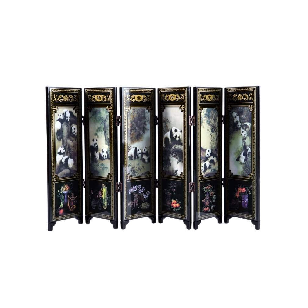 lachineuse Asiatische Dekoration, Bambus, Panda N/B, Non Applicable, Panda N/B