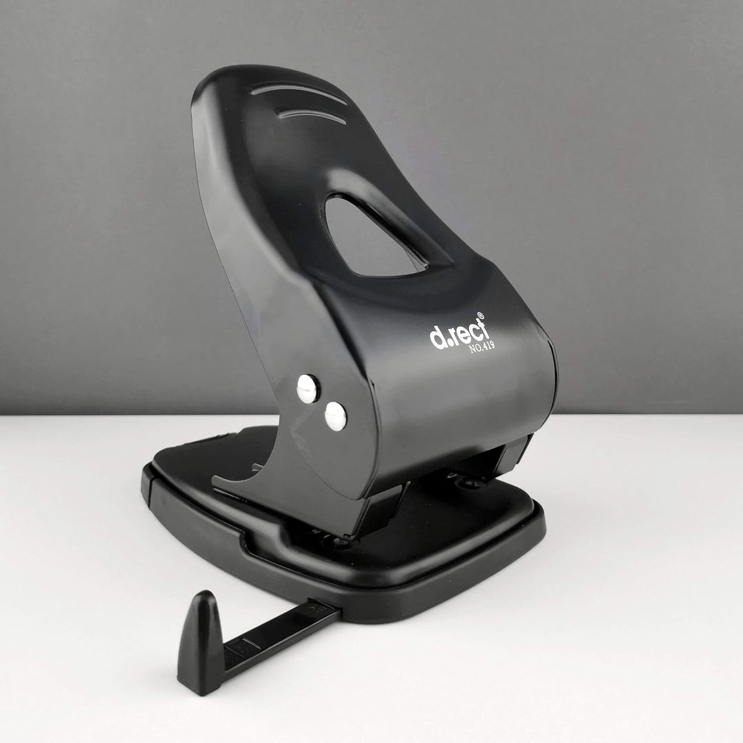 D.RECT 0419 Locher 65 Blatt | Papierlocher | Bürolocher | Anschlagschiene mit Formatvorgaben 65 Blat