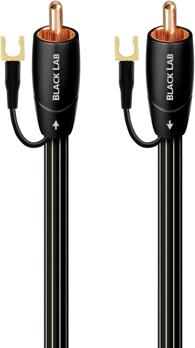 AudioQuest 12m Black Lab RCA Audiokabel Schwarz - Audio-Kabel (RCA, Cinchkabel, Kupfer, 12 m, schwar