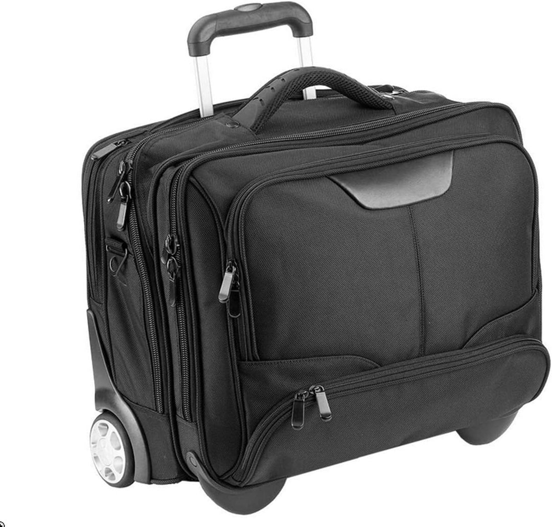 Pilotentrolley Pilotenkoffer Aktentrolley Aktenkoffer Koffer Trolley 47 cm Schwarz Dermata Bowatex