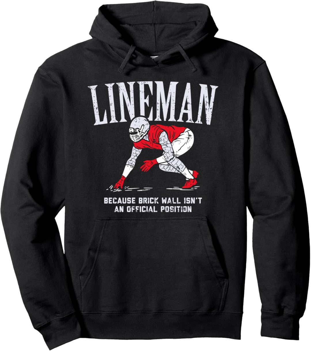 Football Player Line of Scrimmage Brick Wall T-Shirt Pullover Hoodie