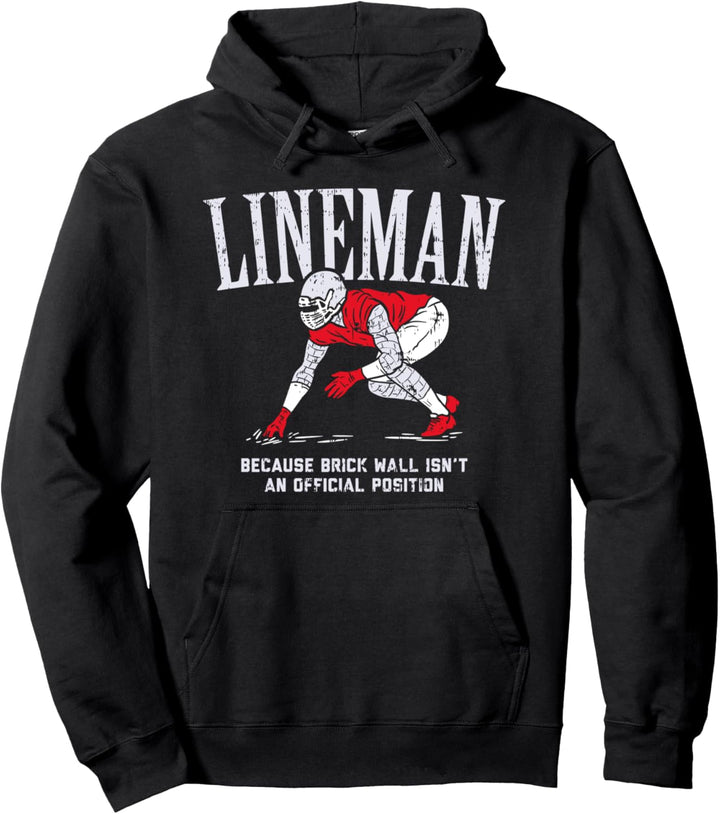 Football Player Line of Scrimmage Brick Wall T-Shirt Pullover Hoodie