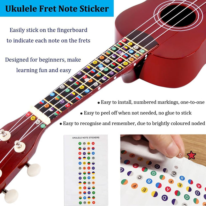 Winzz Sopran Ukulele Starter Kit für Anfänger mit Tasche, Clip-On Tuner, Zusätzlichen Saiten, Gurt,