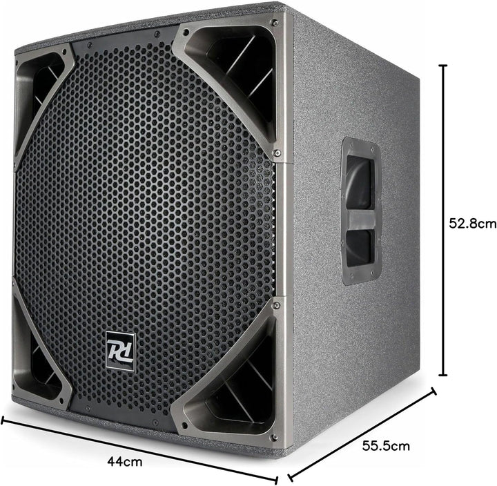 Power Dynamics PD615SA PA Subwoofer aktiv, 15 Zoll 1000 Watt, Bassbox Subwoofer Verstärker eingebaut