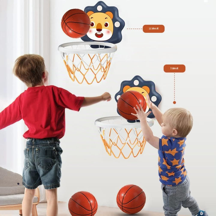 Hängender Basketballständer,Kinder Mini Basketball Korb Set,Basketballkorb fürs Zimmer Mit Bälle,Pum