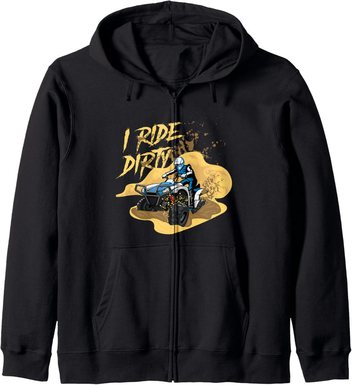 Ich Fahre ATV Schmutz Dreck Schlamm Quad Fahrer Sport Kapuzenjacke