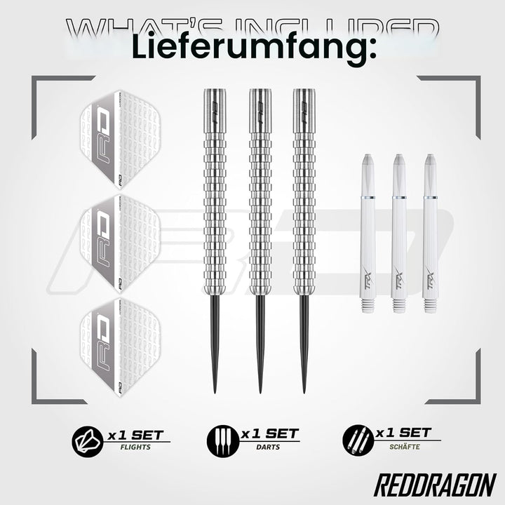 RED DRAGON Javelin Series Profi Dartpfeile Steeldarts Set mit Flights und Schäfte 26.0 Gramm, 26.0 G
