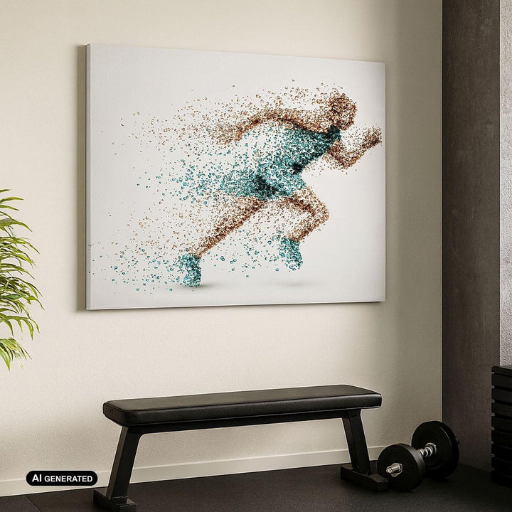 Bilder auf Leinwand Athlet sprinter sport läufer Leinwandbild 70x50cm Wandbilder Dekoration Wohnzimm