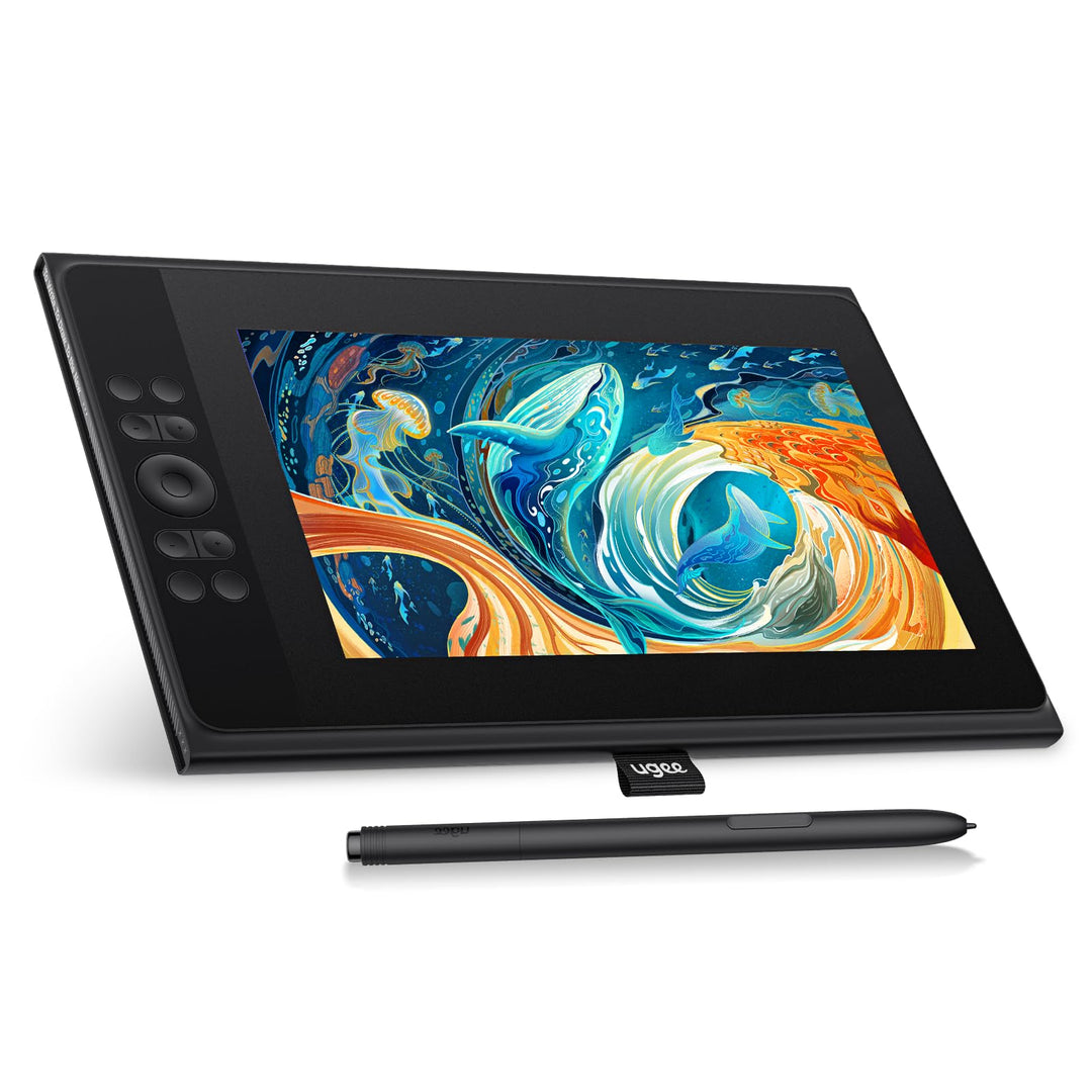UGEE 147 % sRGB Grafiktablett mit UE12P-Display, 11,9 Zoll (29,5 cm), blendfrei, Grafiktablett ohne