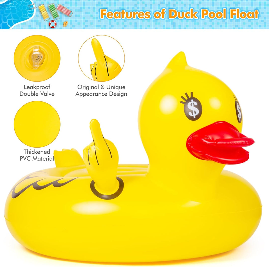 Float Joy Ente Aufblasbare Schwimmtier für den Pool Schwimmring Verdickte Schwimmreifen Erwachsene G