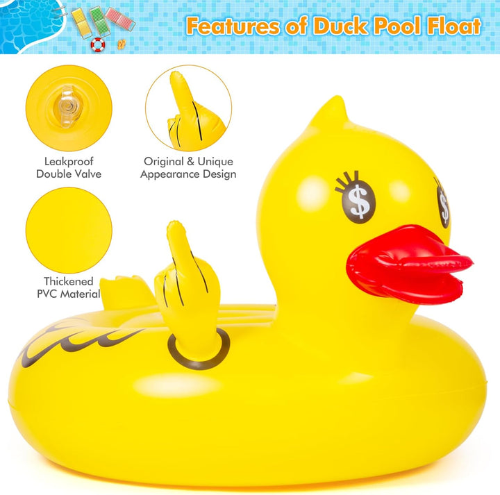 Float Joy Ente Aufblasbare Schwimmtier für den Pool Schwimmring Verdickte Schwimmreifen Erwachsene G