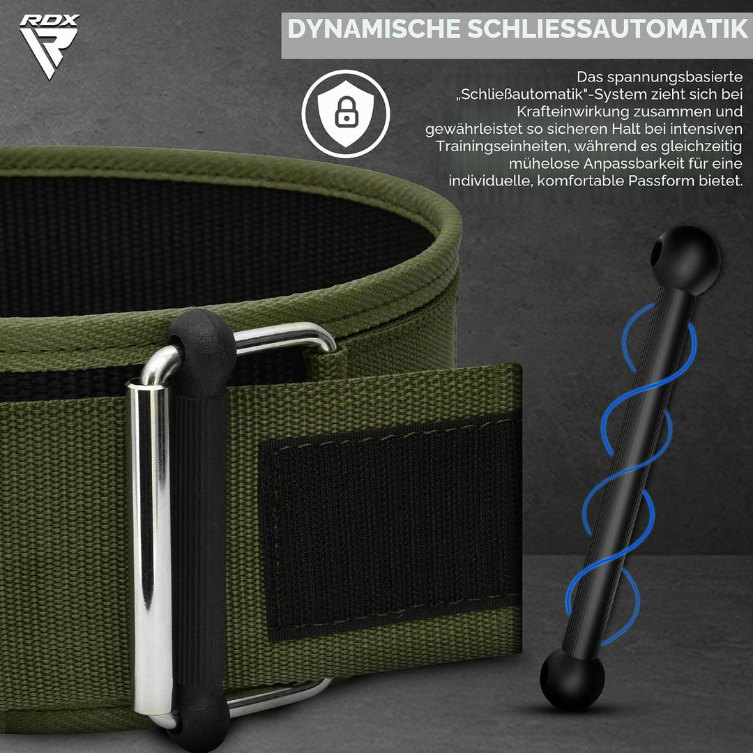 RDX 4” Gewichthebergürtel, Auto-Lock Trainingsgürtel, Powerlifting Krafttraining Bodybuilding Fitnes