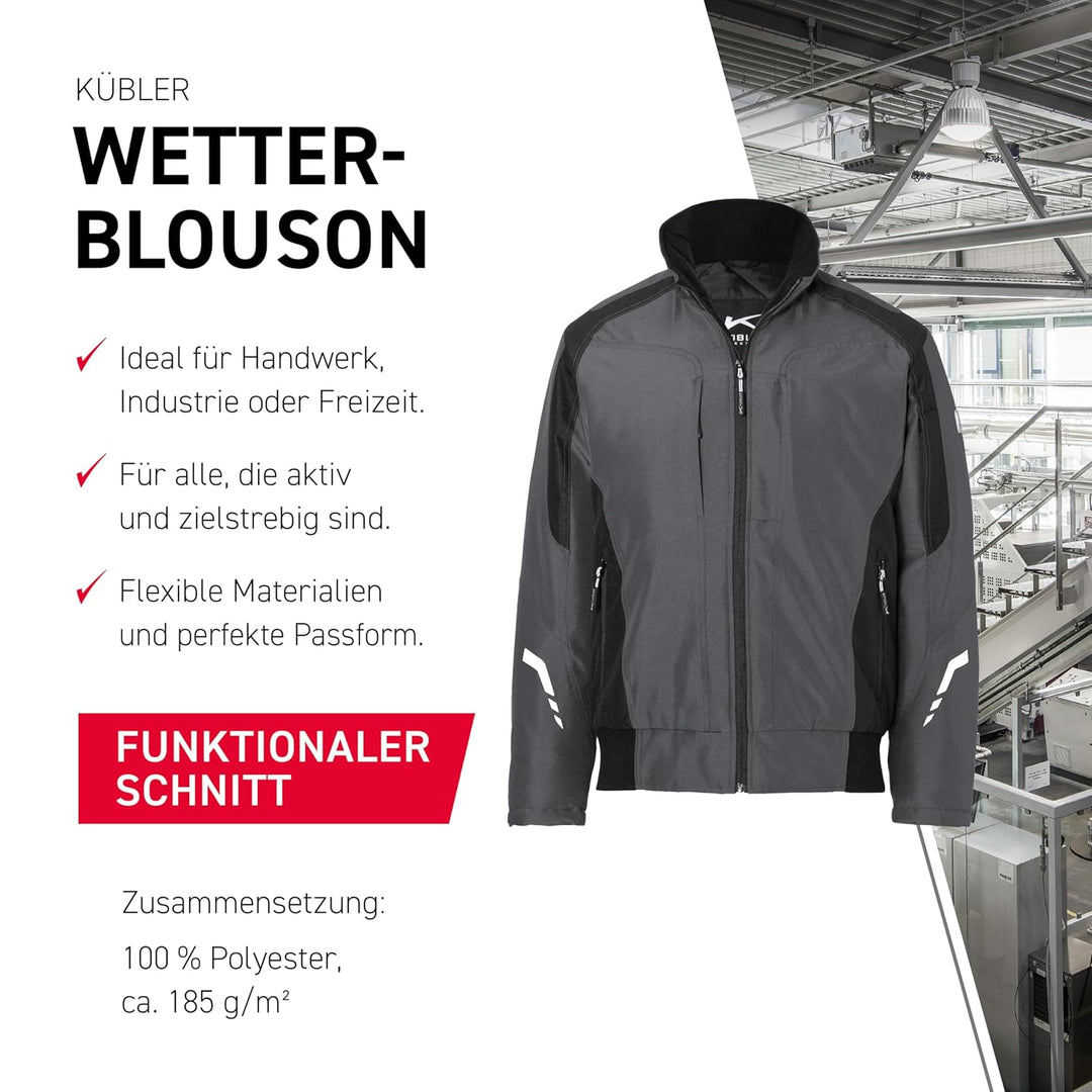 KÜBLER Workwear Unisex Jacket Jacket Classiq Organiq Size 50 in anthracite (pack of 1) S Anthrazit /