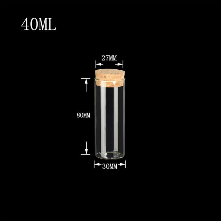 Jarvials 40ml transparente reagenzglas glasflasche mit korken stopfen，geeignet für die lagerung von