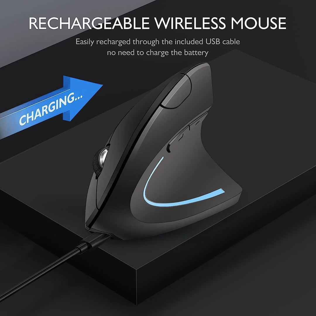 2.4G Wireless Vertikale Ergonomische, Wiederaufladbar, Optische Maus Vertical Ergonomic Optical Mous