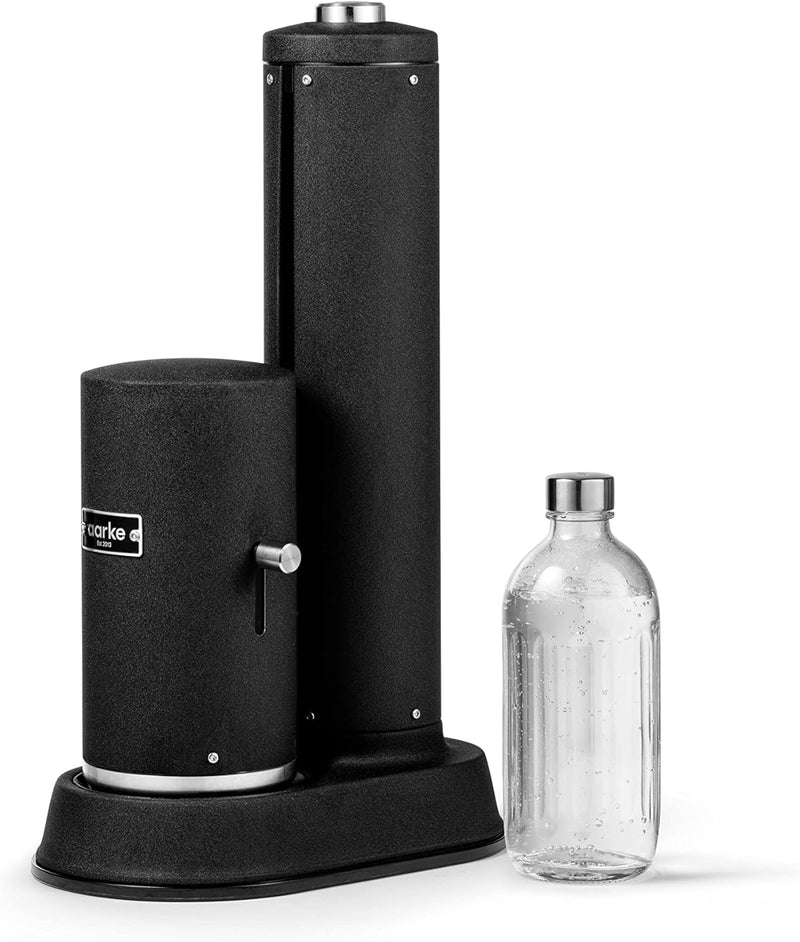 Aarke Carbonator Pro, Wassersprudler mit Glasflasche, Mattschwarz Finish, Mattschwarz