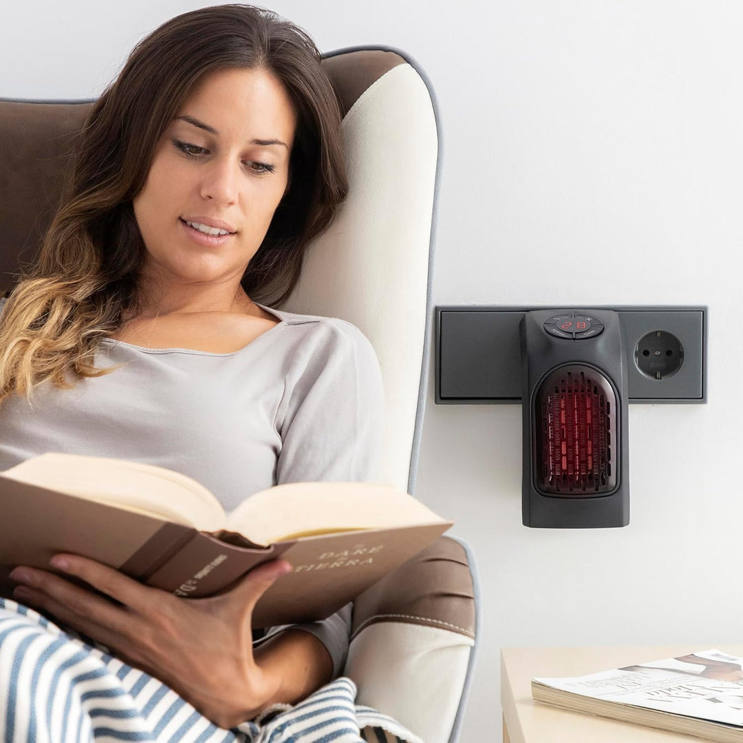 Heizlüfter für Badezimmer – Heizlüfter über Steckdose – Zusatzheizung mit Wandsteckdose – Thermostat