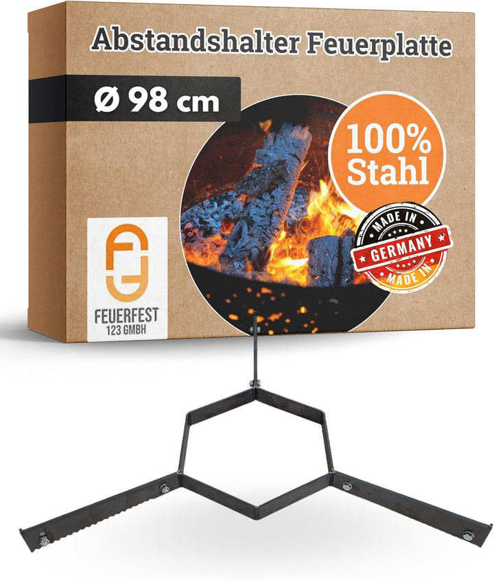 Feuerfest 123 - Abstandshalter Feuerplatte [Ø 100 cm] - Für Feuertonnen, Kugelgrills & Feuerschalen