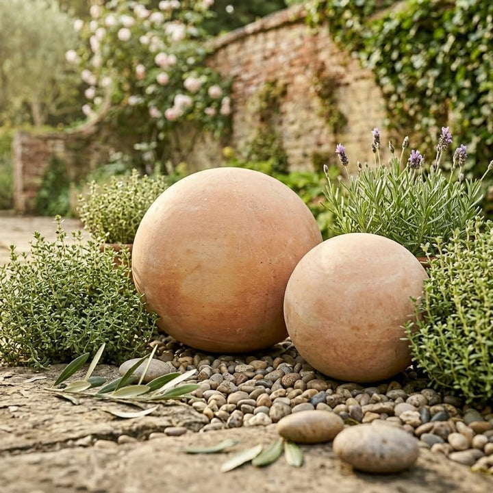 Teramico Dekokugel Gartenkugel glasiert -Blau, Grün, Anthrazit, Türkis, Aqua- sehr hochwertig frostf