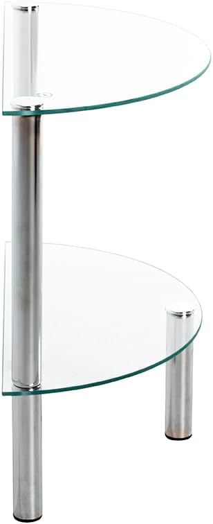 HAKU Möbel Beistelltisch, Metall, chrom, B 45 x T 22 x H 47 cm 45 x 22 x 47 cm Chrom, 45 x 22 x 47 c