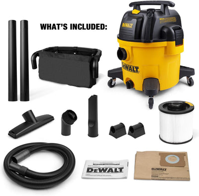 DeWALT 34L Nass-/Trockensauger, EUDXV34P, Poly, Gelb, 1200 W, 34 liters