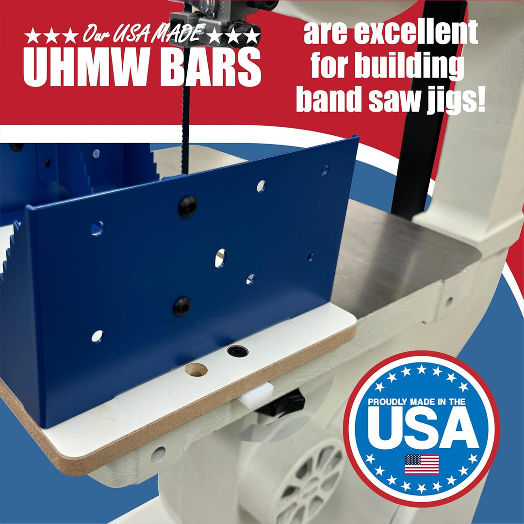 UHMW Precision Milled Bar 3/4" X 3/8" X 36" For Jigs, Fixtures or Miter Slots (size 3/4" x 3/8"). Sl