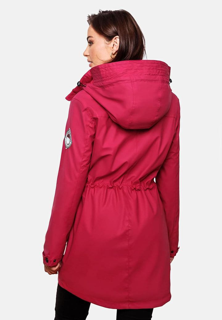 Navahoo Damen wasserdichter gefütterter Regenmantel Deike L Fuchsia, L Fuchsia