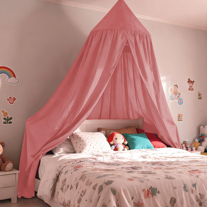 Baldachin Kinderzimmer, Betthimmel Babybett, Hängende Rund Princess Insektennetz Moskitonetz, Himmel