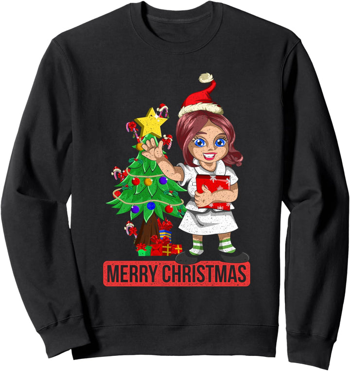 Weihnachtsbaum Frohe Weihnachten Damen Krankenschwester Sweatshirt