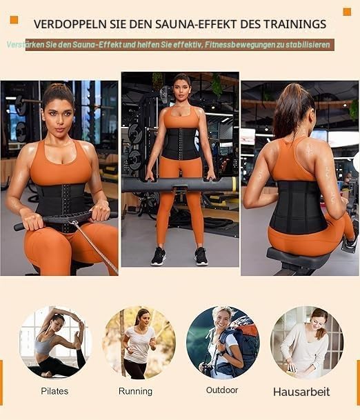 KUMAYES Damen Waist Trainer Bauchweggürtel Korsett Bauchweg Body Shaper Sauna Schwitzgürtel zum Abne