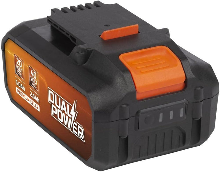 Powerplus Akku 2x20V 5.0/2.5Ah, für alle Powertools und Gartengeräte des Dual Power Sortiment und ka