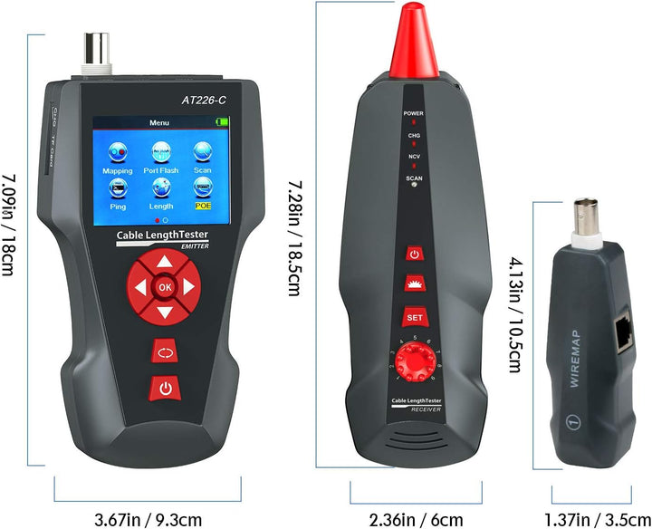 KOLSOL Netzwerktester Kabeltester AT226-C POE Tester Netzwerk Tester Kabel Tester Netzwerkkabelteste