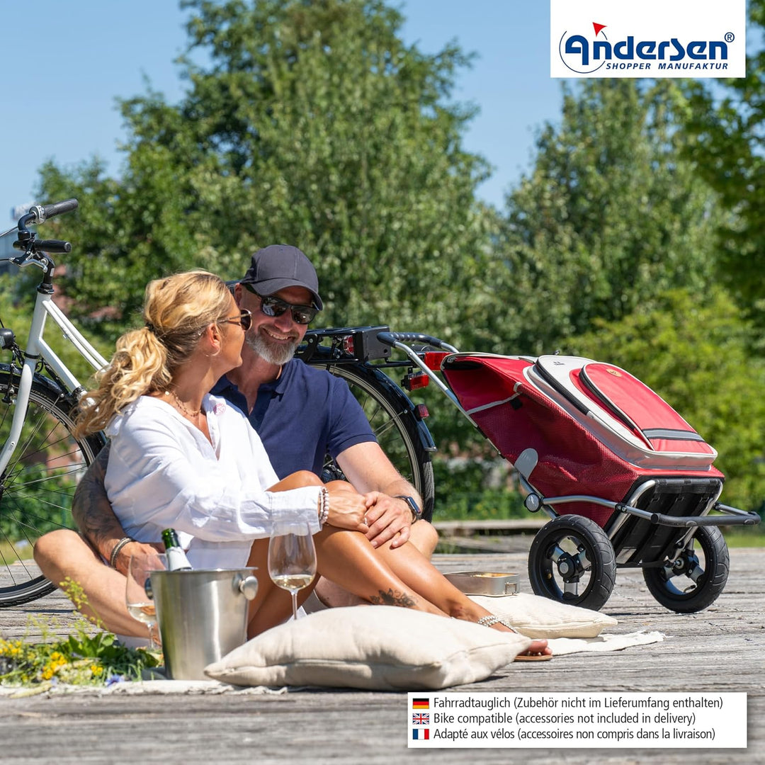 ANDERSEN Einkaufstrolley - Royal Shopper Hydro 2.1 rot 62 L Bike, Einkaufsroller, Rucksack, Thermo,