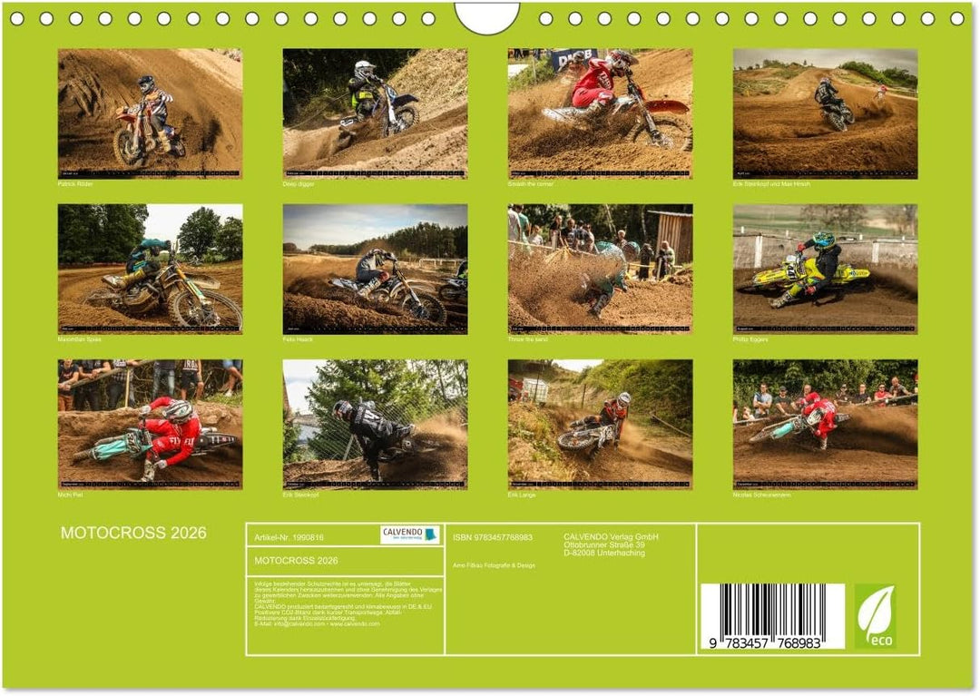 MOTOCROSS 2026 (Wandkalender 2026 DIN A4 quer), CALVENDO Monatskalender: Motocross vom Feinsten (CAL